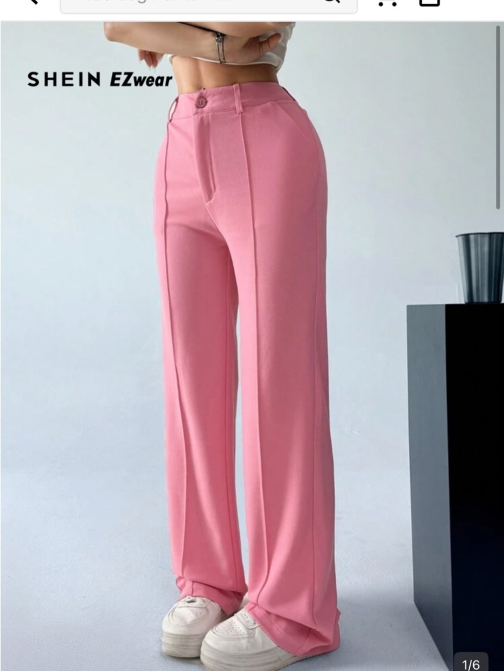 3 for $15 SHEIN Pink Wide-Leg High-Rise Trousers size xs